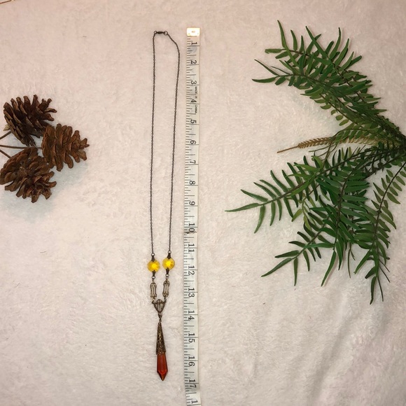 Long boho crystal necklace - Picture 3 of 7